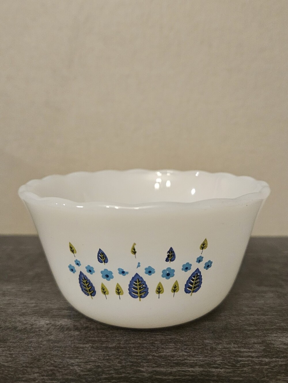 Vintage Fire King Swiss Chalet Milk Glass Ramekin / Custard Cup - Picture 1 of 5
